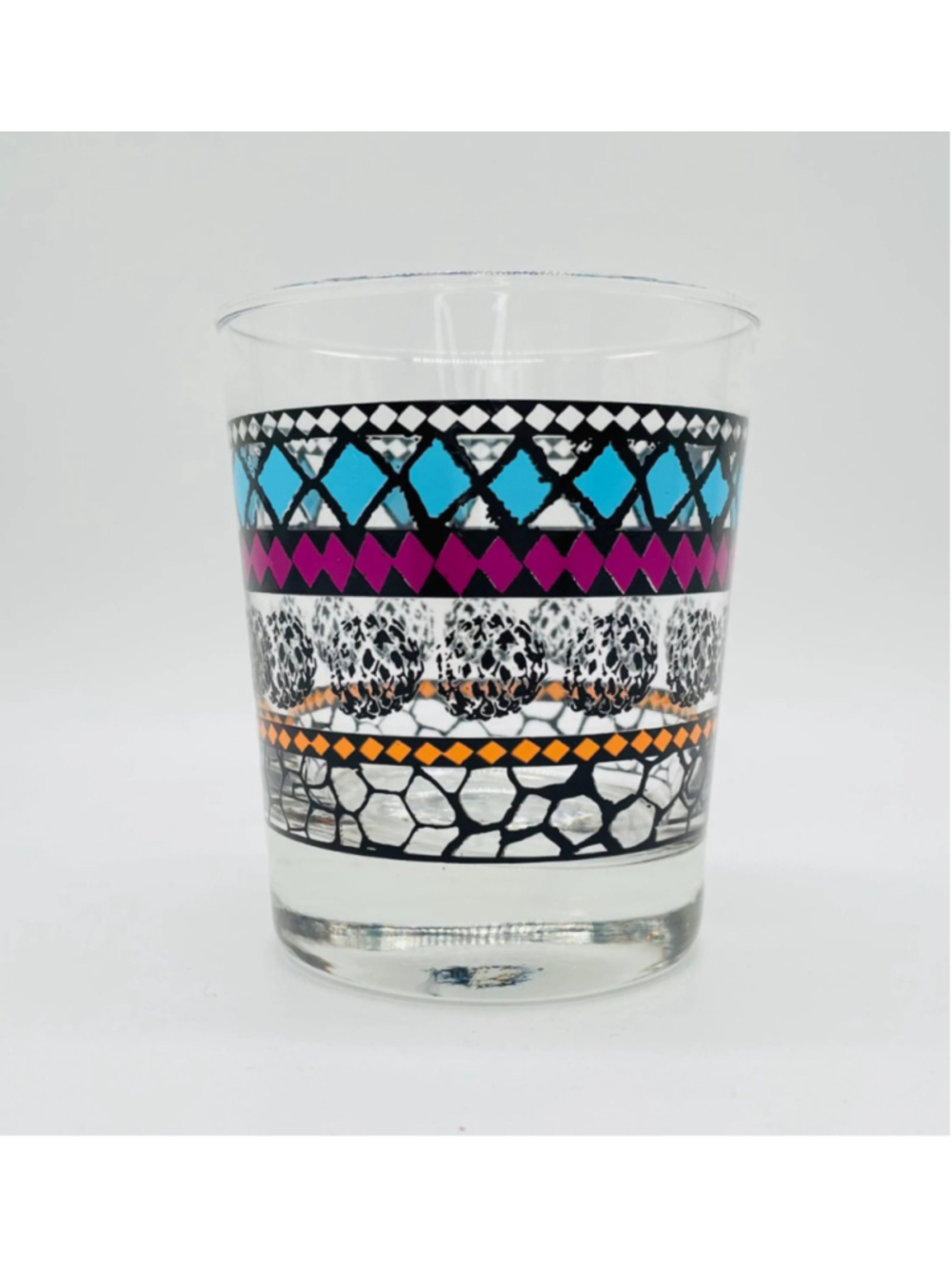 Drinkware Glasses Set of 2 Clear Multi-color
